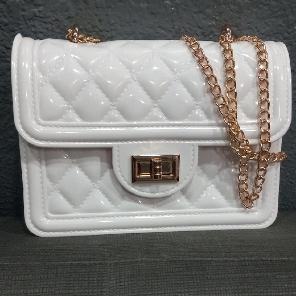 Hello 3aM Jelly White Quilted Chain Bag
